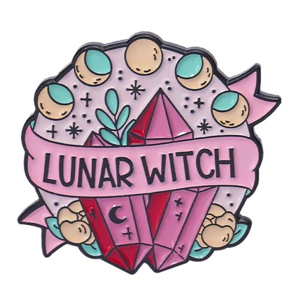 Lunar witch enamel pin